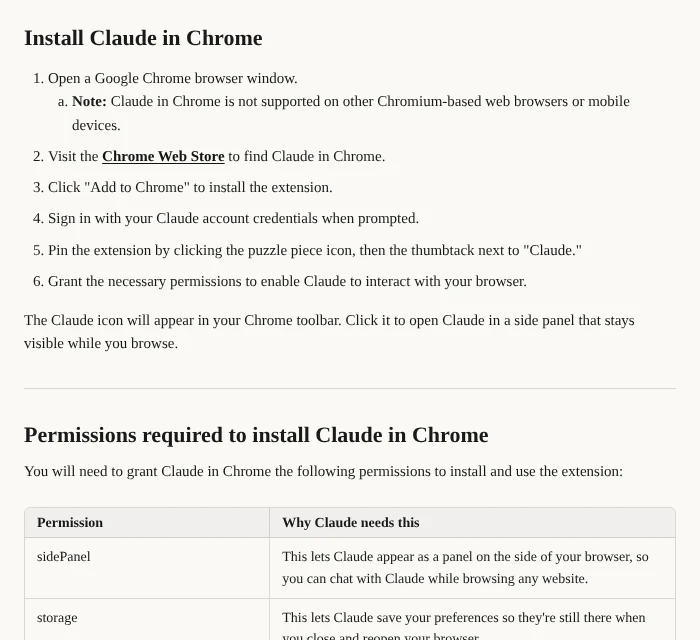 How to install the Claude Chrome extension from the Chrome Web Store: Anthropic’s official steps